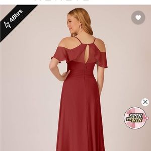 Beautiful Rust colored Azazie bridesmaid dress.